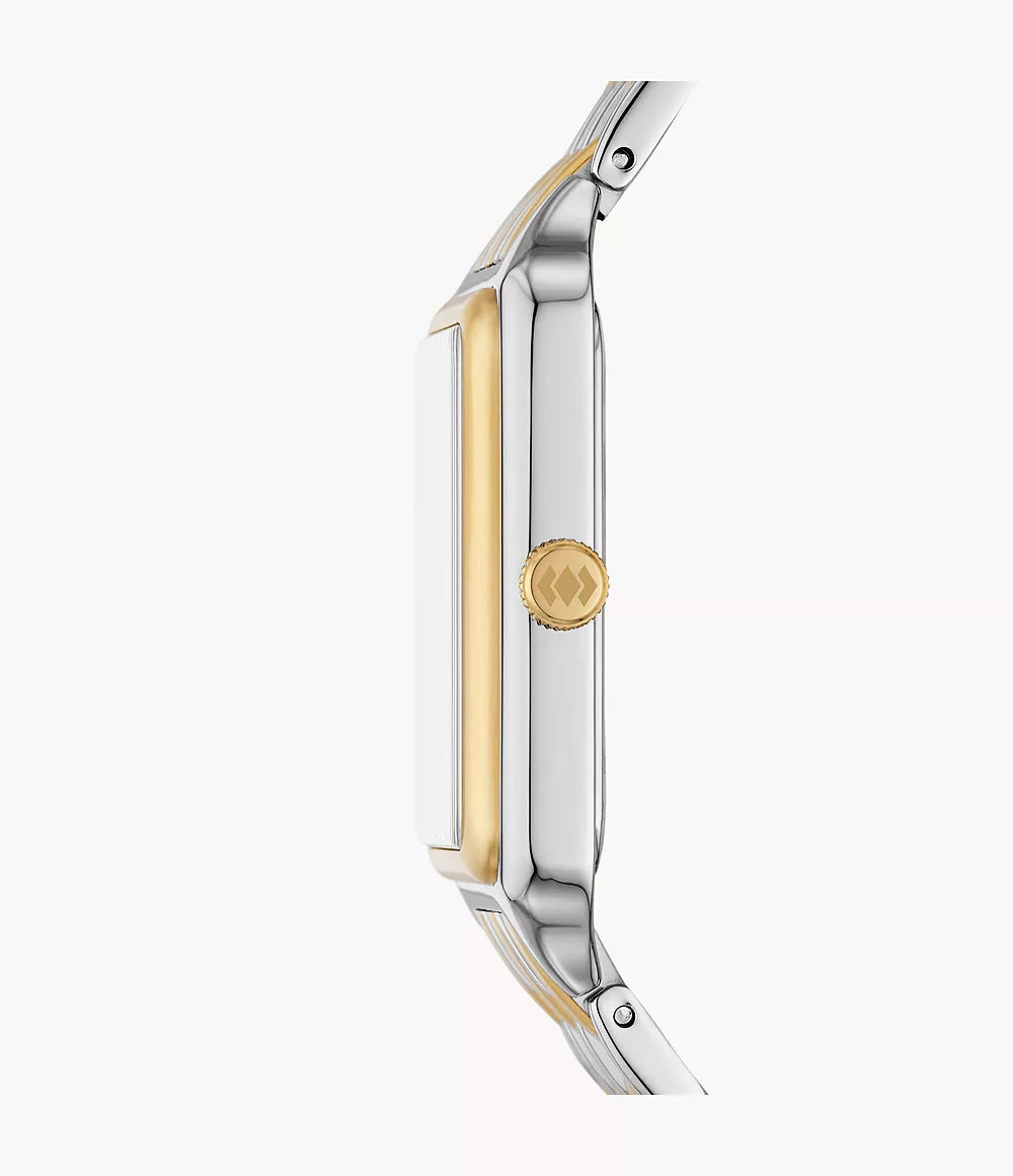 Reloj Fossil Raquel 26mm nácar cuarzo acero acabado PVD oro amarillo ES5305