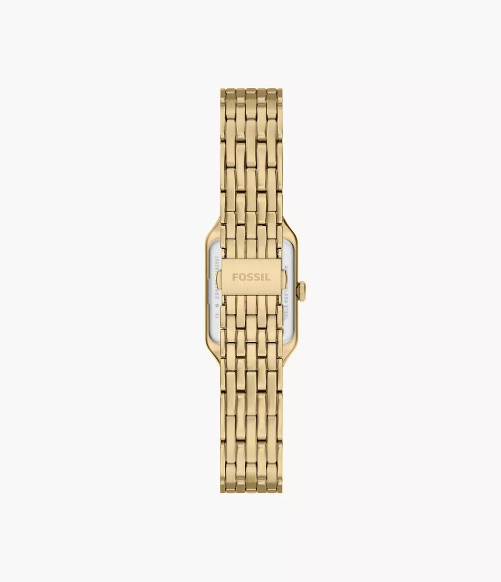 Fossil orologio Raquel mini 18mm argento quarzo acciaio finitura PVD oro giallo ES5467
