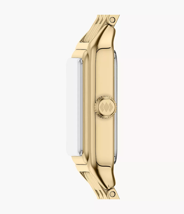 Fossil orologio Raquel mini 18mm argento quarzo acciaio finitura PVD oro giallo ES5467