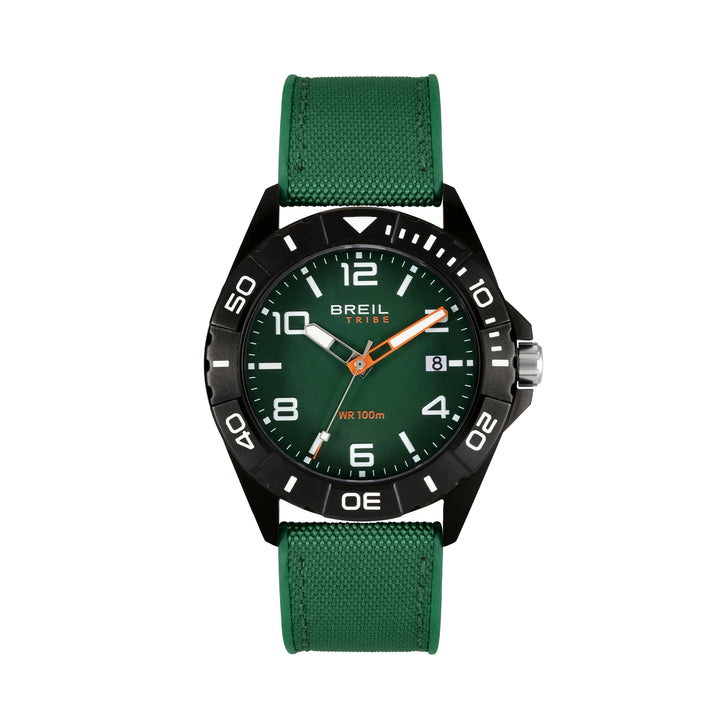 Reloj Breil Black Horizon 42mm acero cuarzo verde acabado PVD negro EW0836