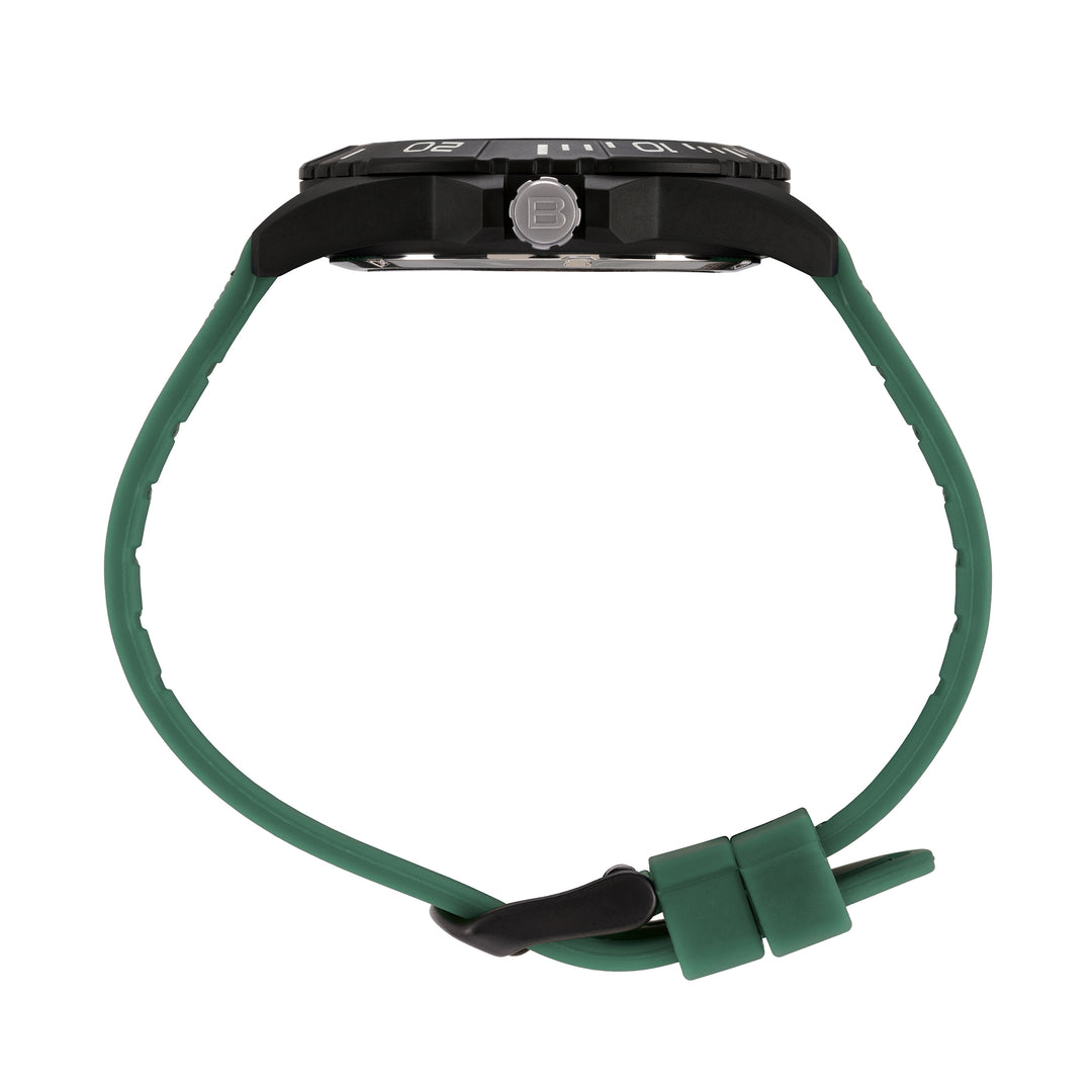 Reloj Breil Black Horizon 42mm acero cuarzo verde acabado PVD negro EW0836