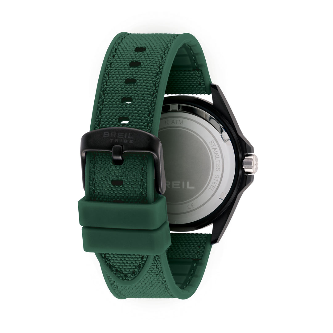 Reloj Breil Black Horizon 42mm acero cuarzo verde acabado PVD negro EW0836