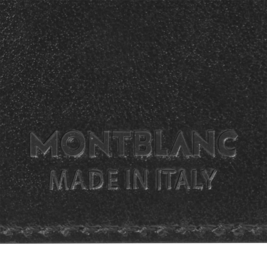 Montblanc Carteira Meisterstück 6 compartimentos com braçadeira de dinheiro preto 198313
