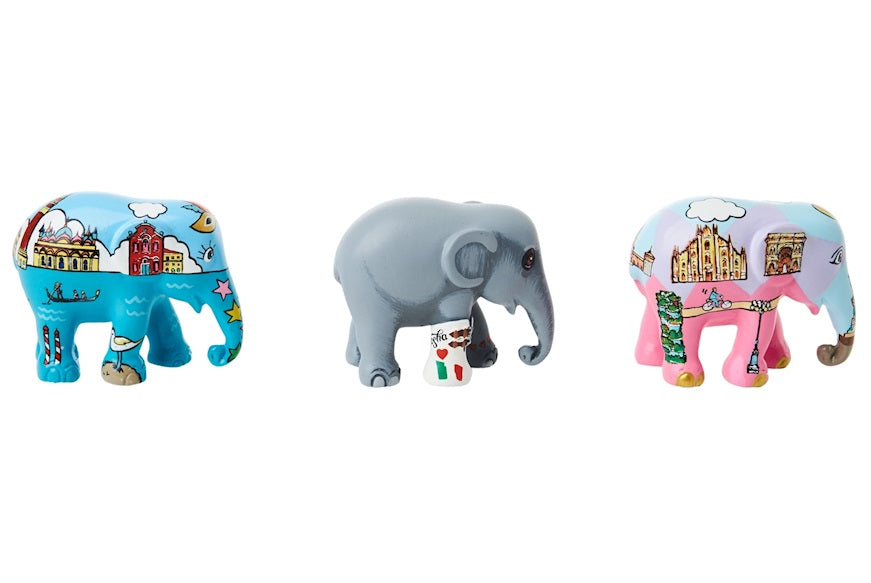 Elephant Parade multipack éléphants Bella Italia - Venise + Mosha Loves Italia + Milan