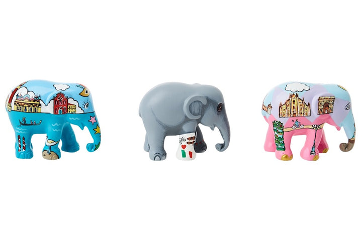 Elephant Parade multipack éléphants Bella Italia - Venise + Mosha Loves Italia + Milan