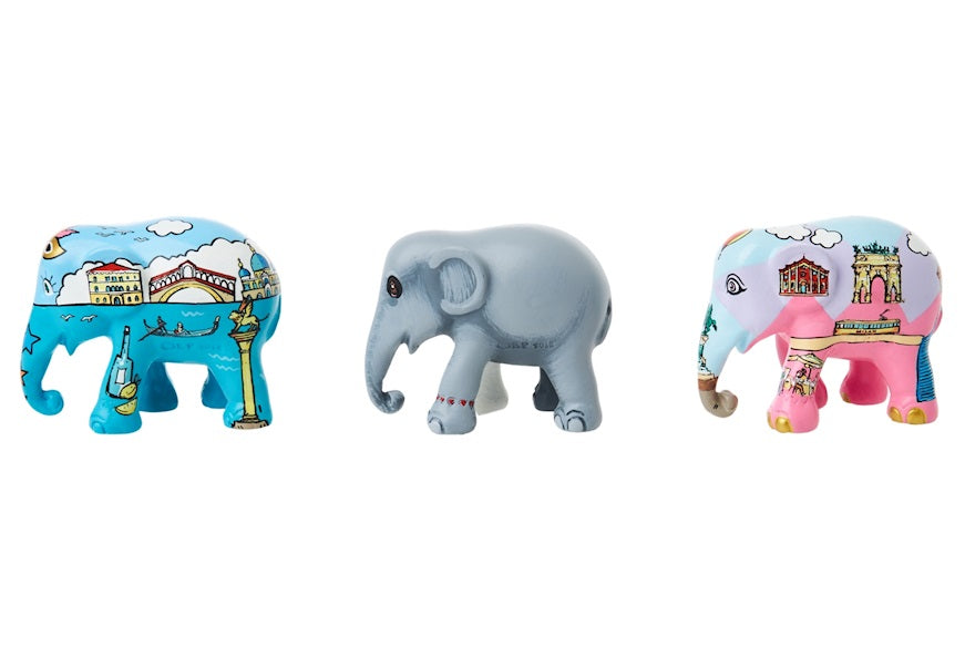 Elephant Parade multipack éléphants Bella Italia - Venise + Mosha Loves Italia + Milan