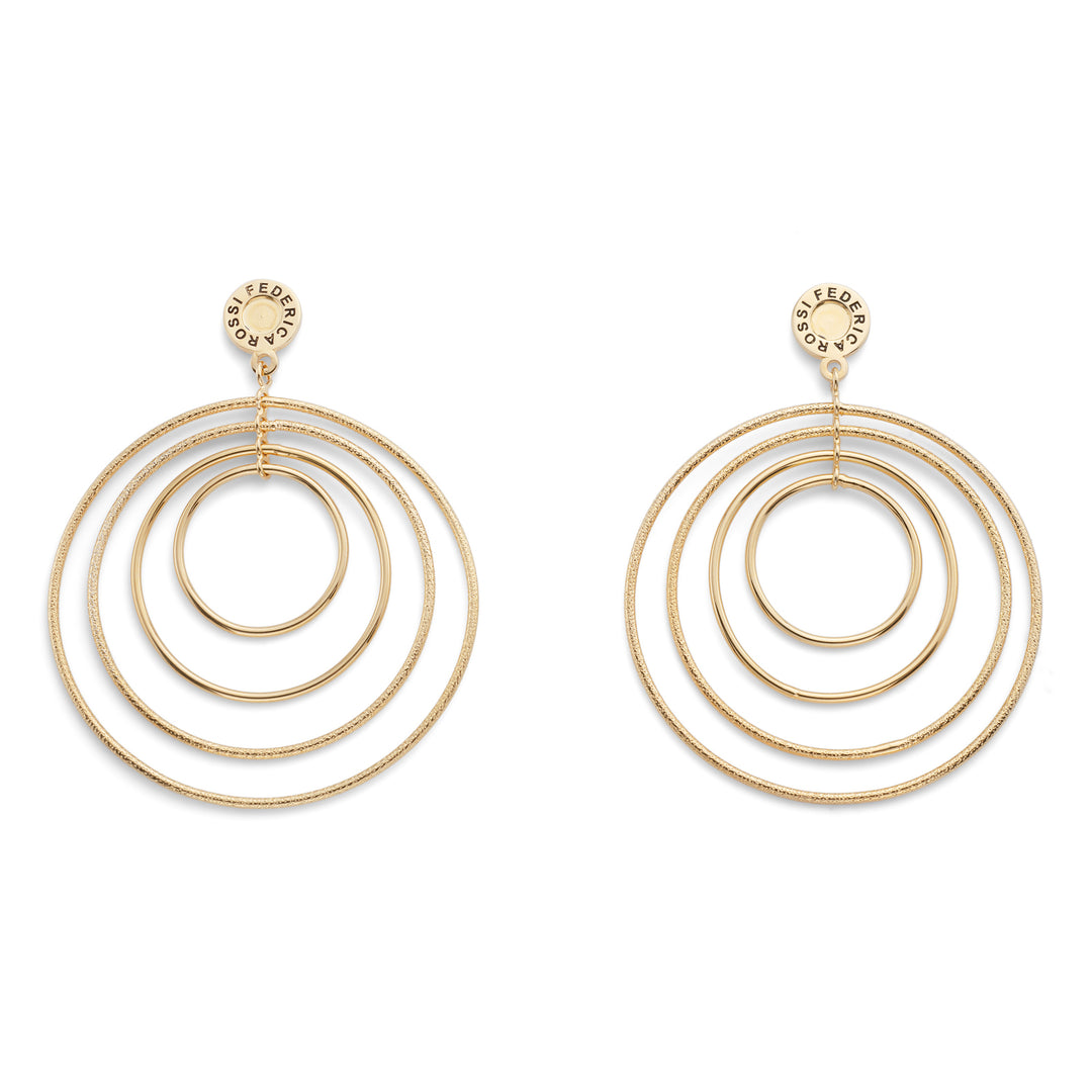 Federica Rossi Degradé City Collection earrings bronze PVD finish 18kt gold and 925 silver FR.OR.24