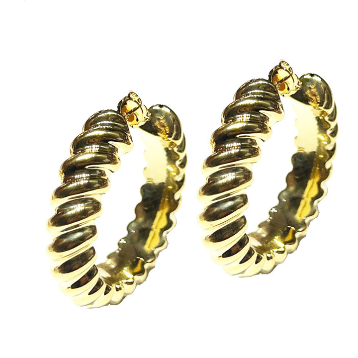 Federica Rossi Créoles Vortice finition bronze PVD or 18 carats FR.OR.25