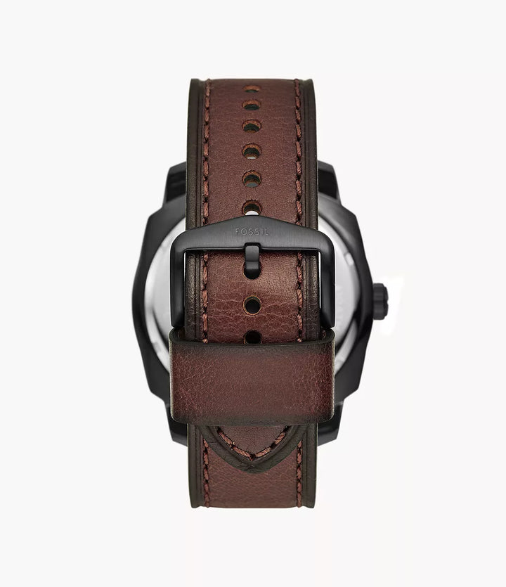 Reloj Fossil Machine 49mm acero cuarzo marrón pvd negro FS5972