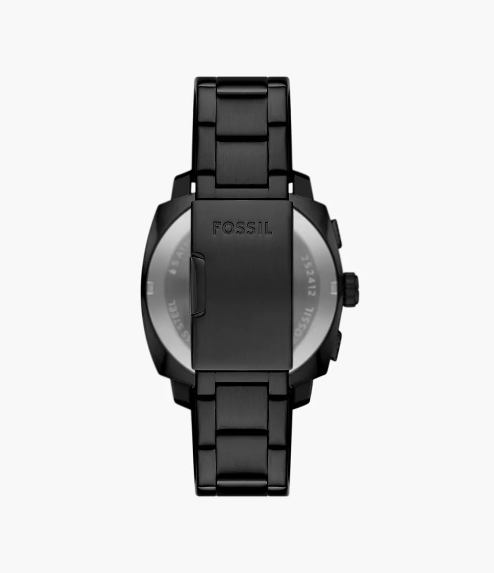 Montre Fossil Machine Chrono 44mm acier quartz noir finition PVS noire FS6097