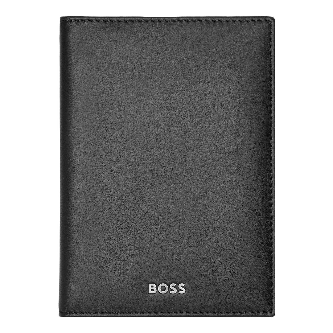 Hugo Boss Porta carte trifold Classico Liscio Nero HLF403A