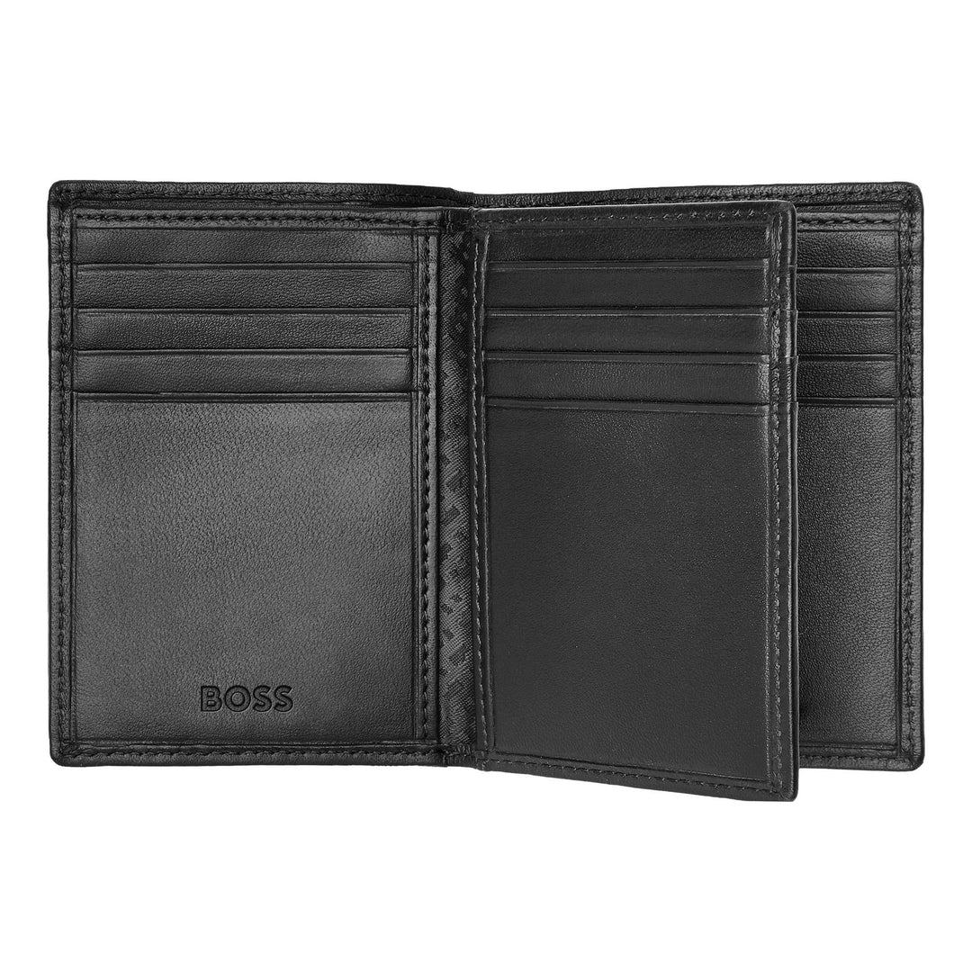Hugo Boss Porta carte trifold Classico Liscio Nero HLF403A
