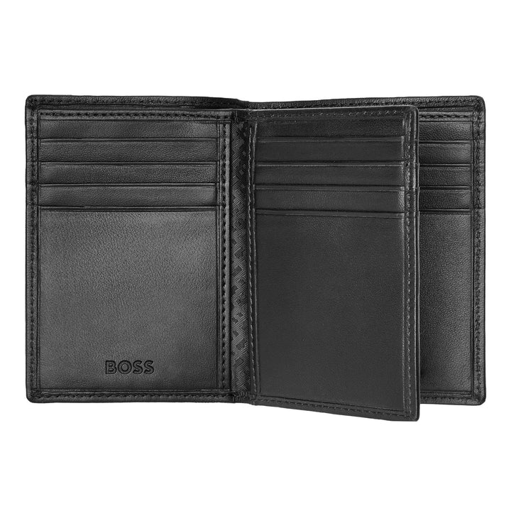 Hugo Boss Porta carte trifold Classico Liscio Nero HLF403A