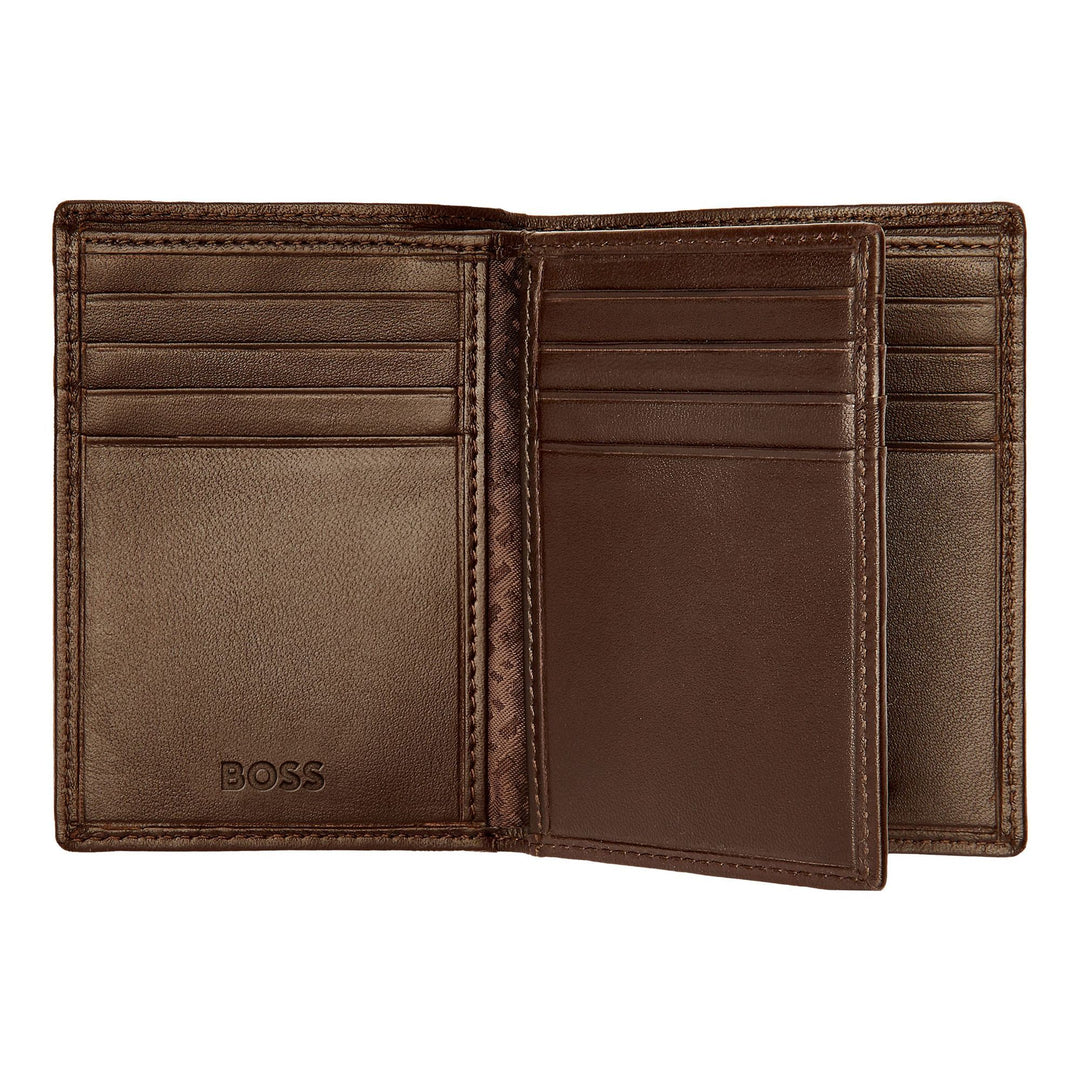 Hugo Boss Trifold card holder Classic smooth brown HLF403Y