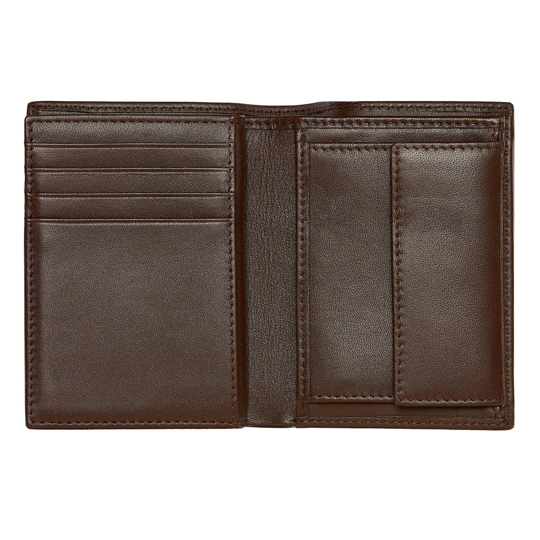 Hugo Boss Card holder with flap and money pocket Classic Smooth Brown HLG403Y