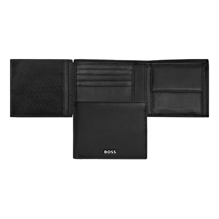 Hugo Boss Portafoglio porta soldi con patta Classic Smooth Nero HLN403A