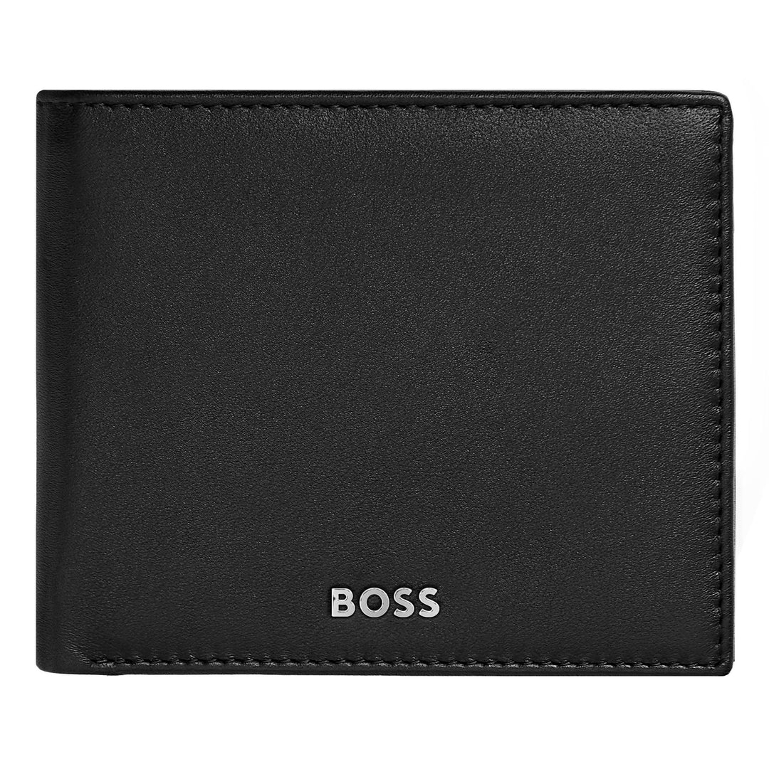 Hugo Boss Portafoglio porta soldi con patta Classic Smooth Nero HLN403A