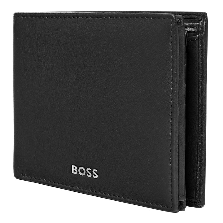 Hugo Boss Portafoglio porta soldi con patta Classic Smooth Nero HLN403A