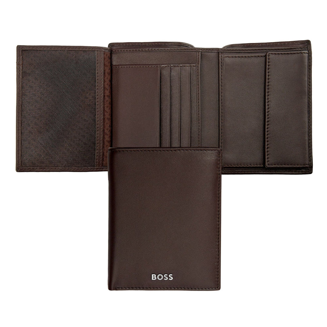 Hugo Boss Cartera vertical con solapa Classic Smooth Marrón HLO403Y