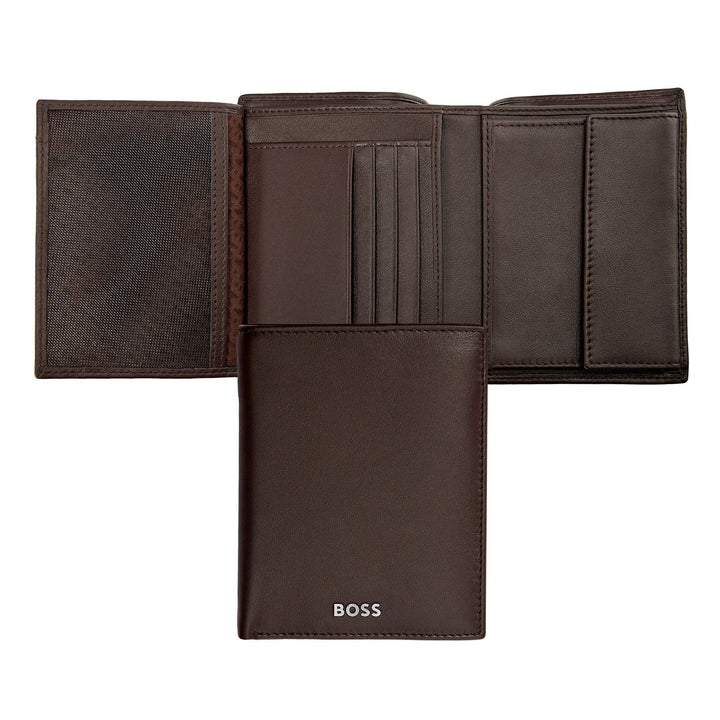 Hugo Boss Cartera vertical con solapa Classic Smooth Marrón HLO403Y
