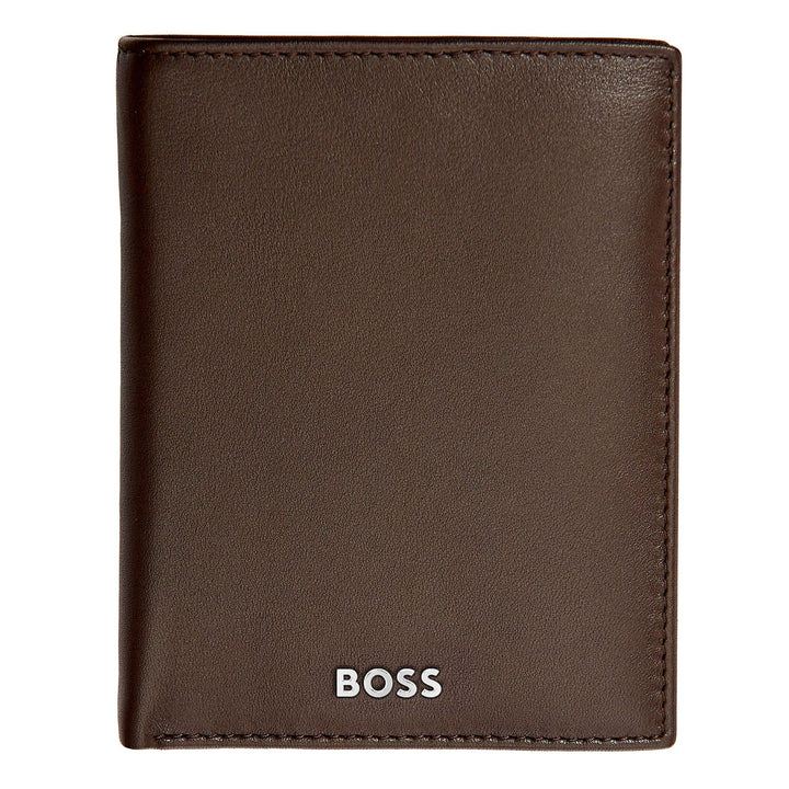 Hugo Boss Cartera vertical con solapa Classic Smooth Marrón HLO403Y