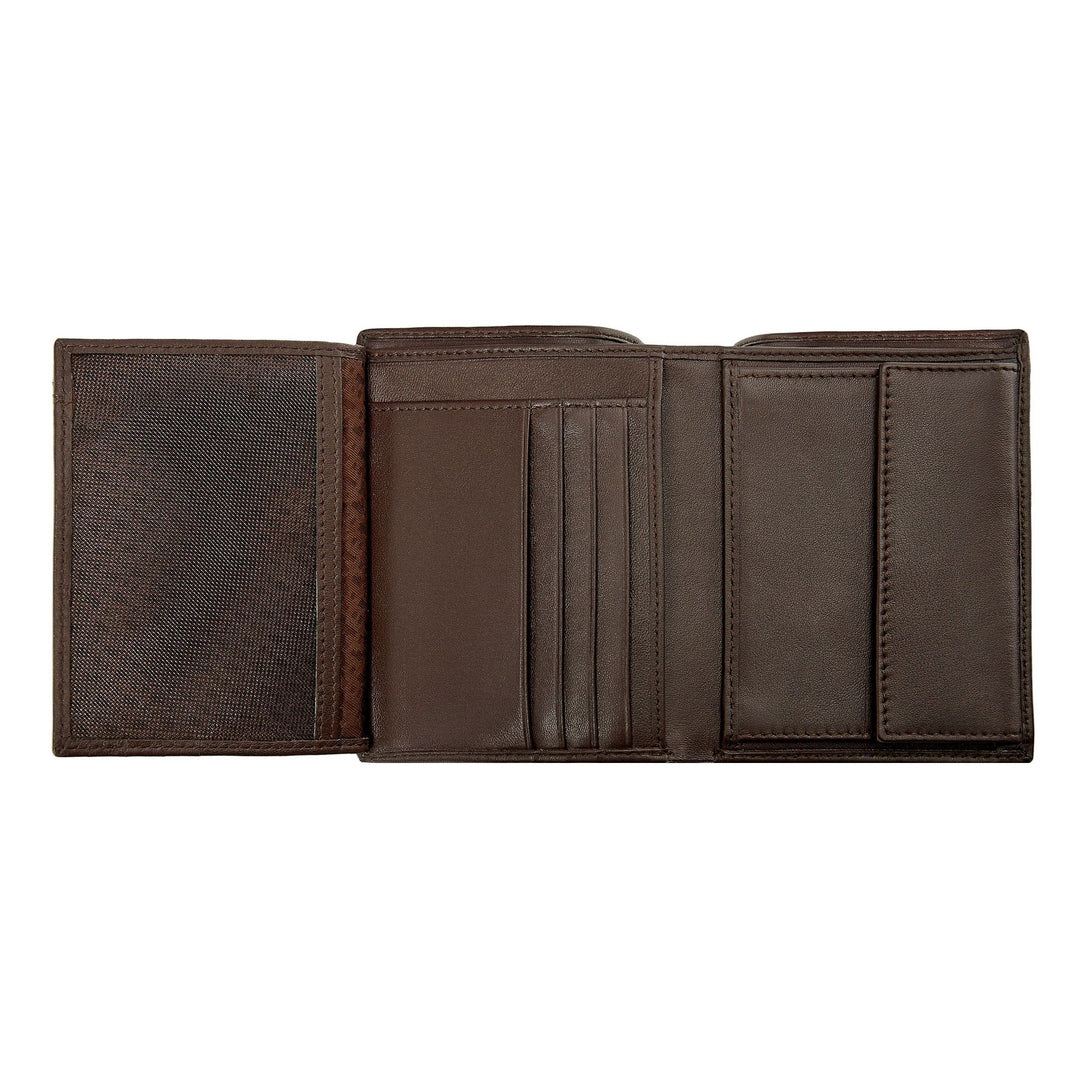 Hugo Boss Cartera vertical con solapa Classic Smooth Marrón HLO403Y