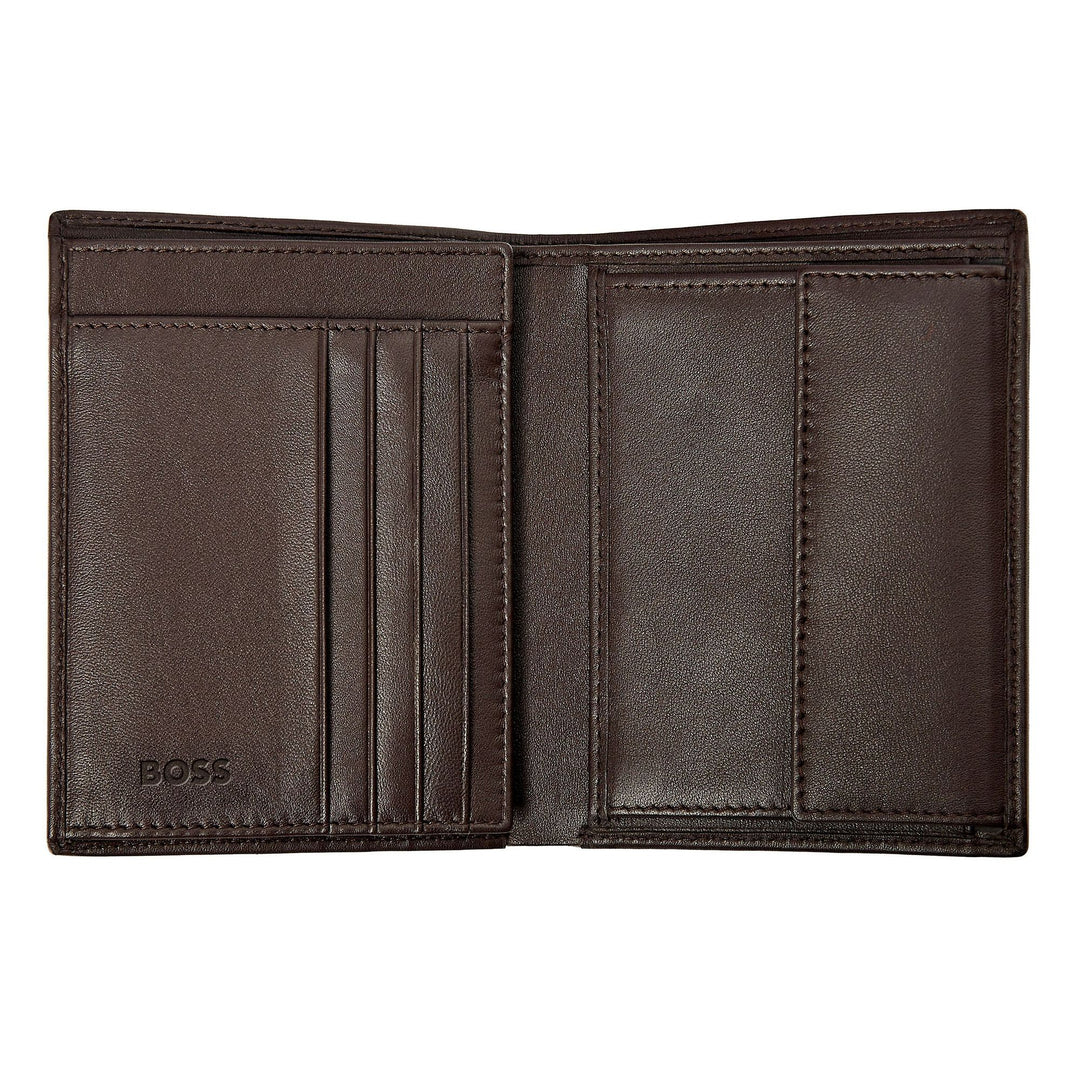 Hugo Boss Cartera vertical con solapa Classic Smooth Marrón HLO403Y