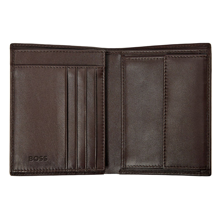 Hugo Boss Cartera vertical con solapa Classic Smooth Marrón HLO403Y