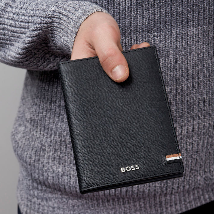Hugo Boss Cartera vertical con solapa Iconic Black HLO421A
