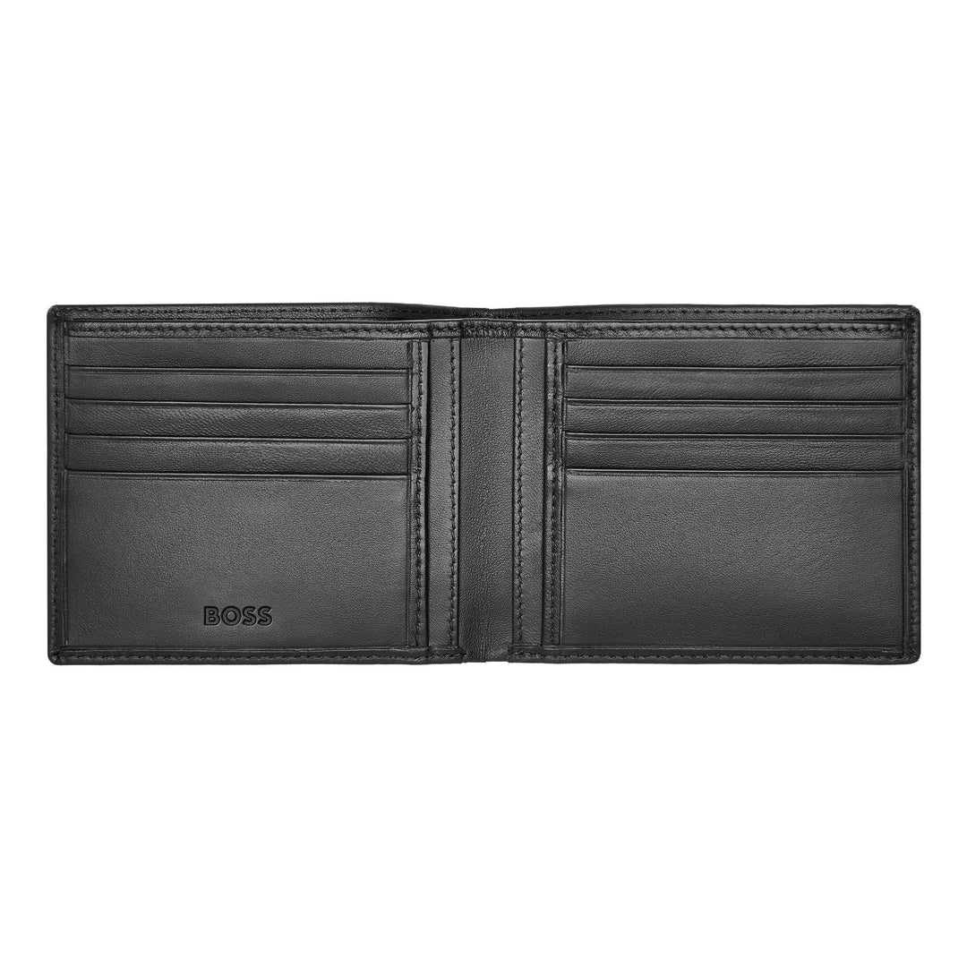 Hugo Boss Portefeuille lisse classique Noir HLW403A