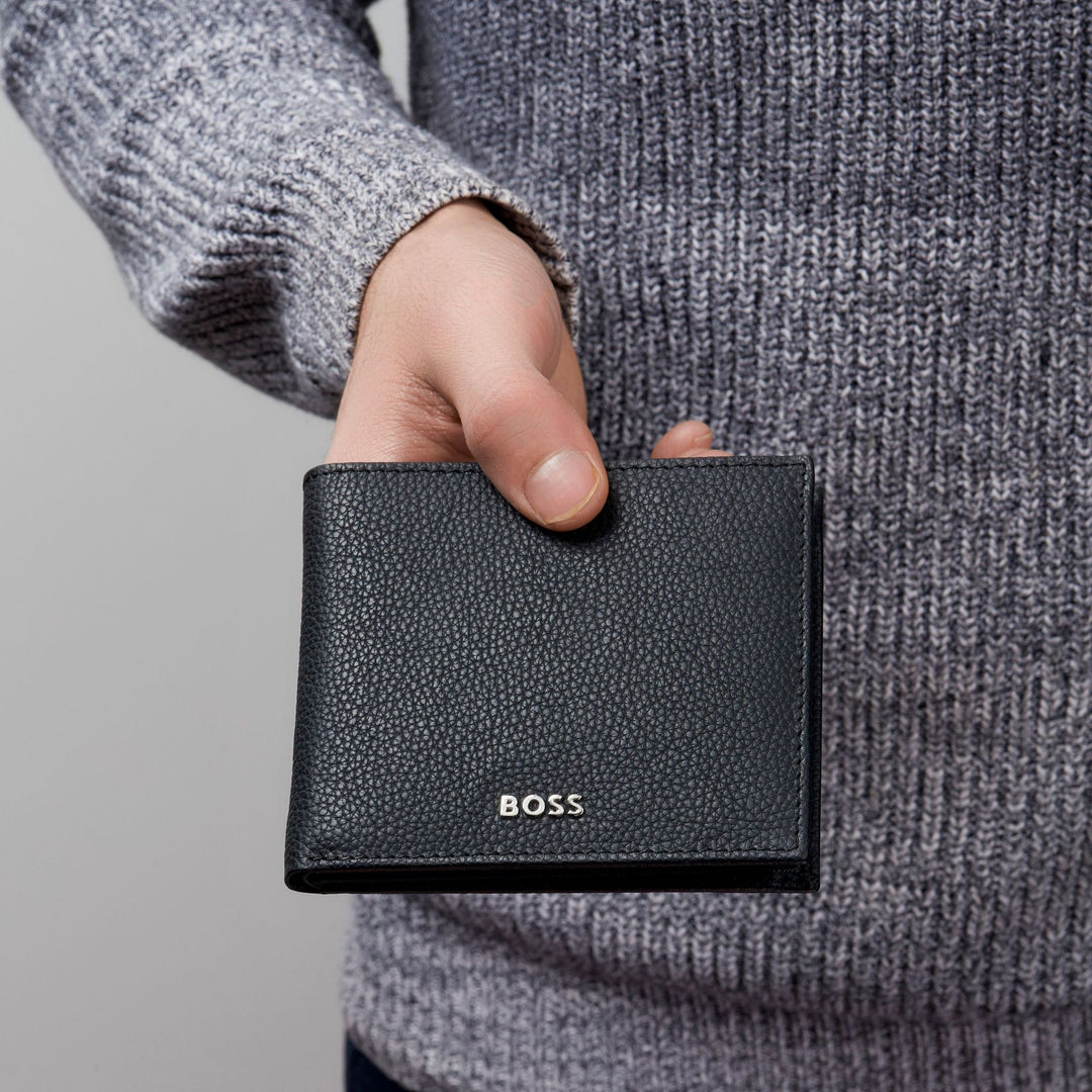 Hugo Boss Portafoglio Classico Granulato Nero HLW416A