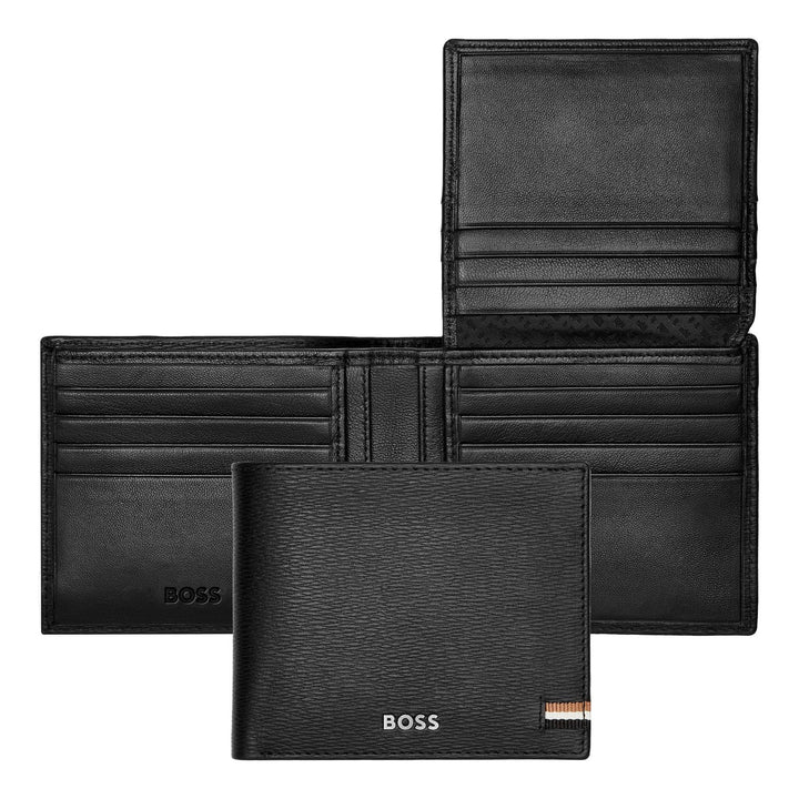 Hugo Boss Portefeuille à rabat Iconic Noir HLY421A