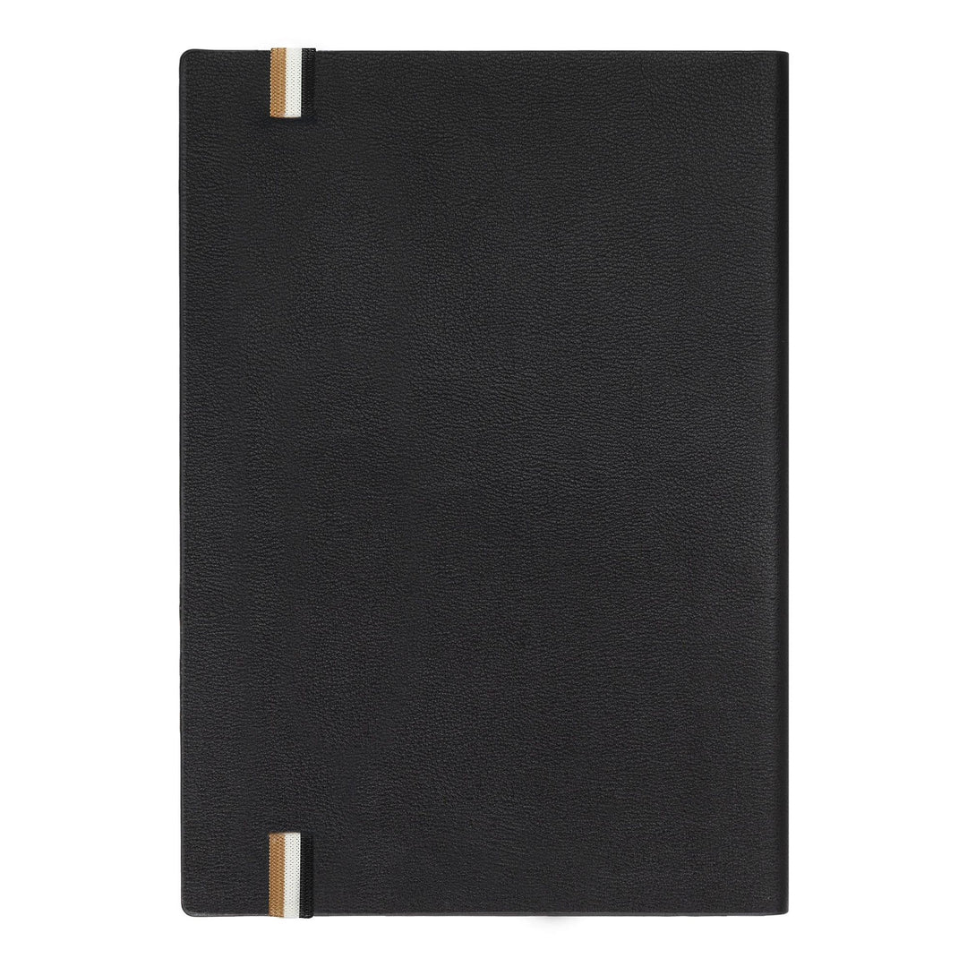 Hugo Boss Quaderno A5 Iconic Nero a Righe HNH321AL