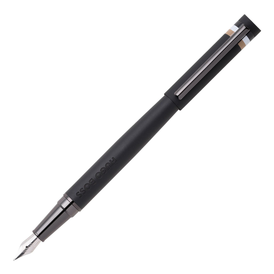 Hugo Boss Stylo Plume Boucle Noir Iconic HSG3522A