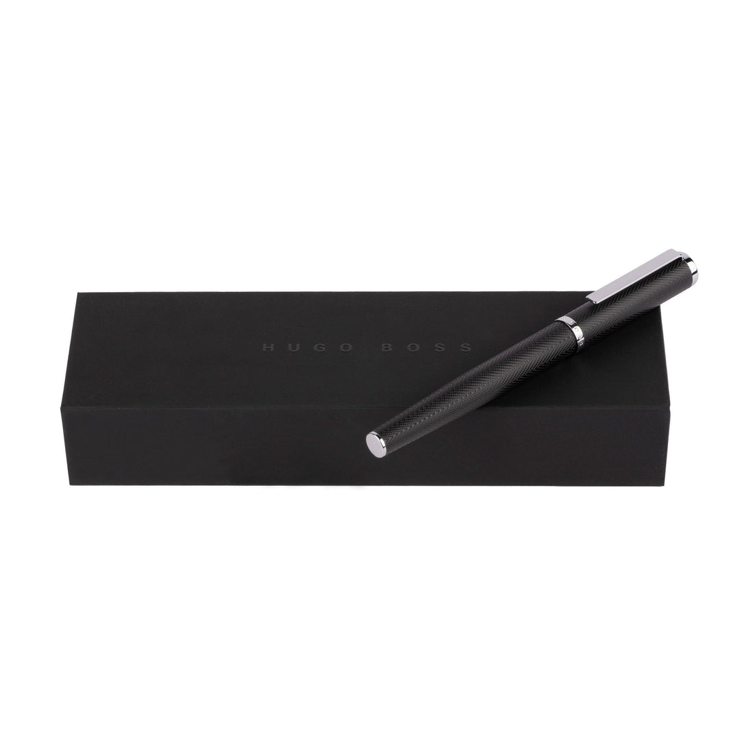 Pluma estilográfica Hugo Boss Formation Herringbone cromada HSI1062B