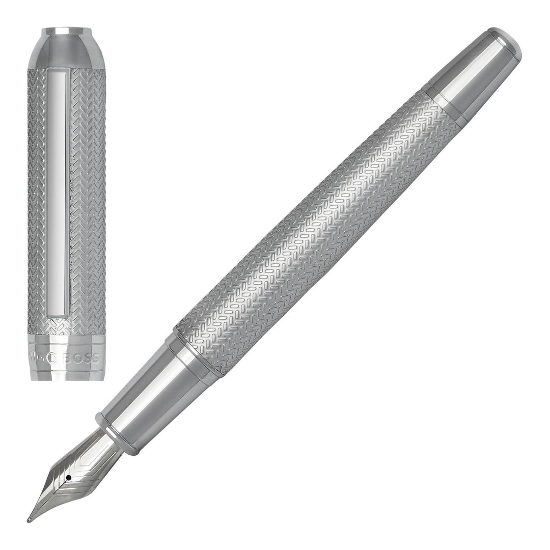 Hugo Boss Elemental Silver fountain pen HSI4652C