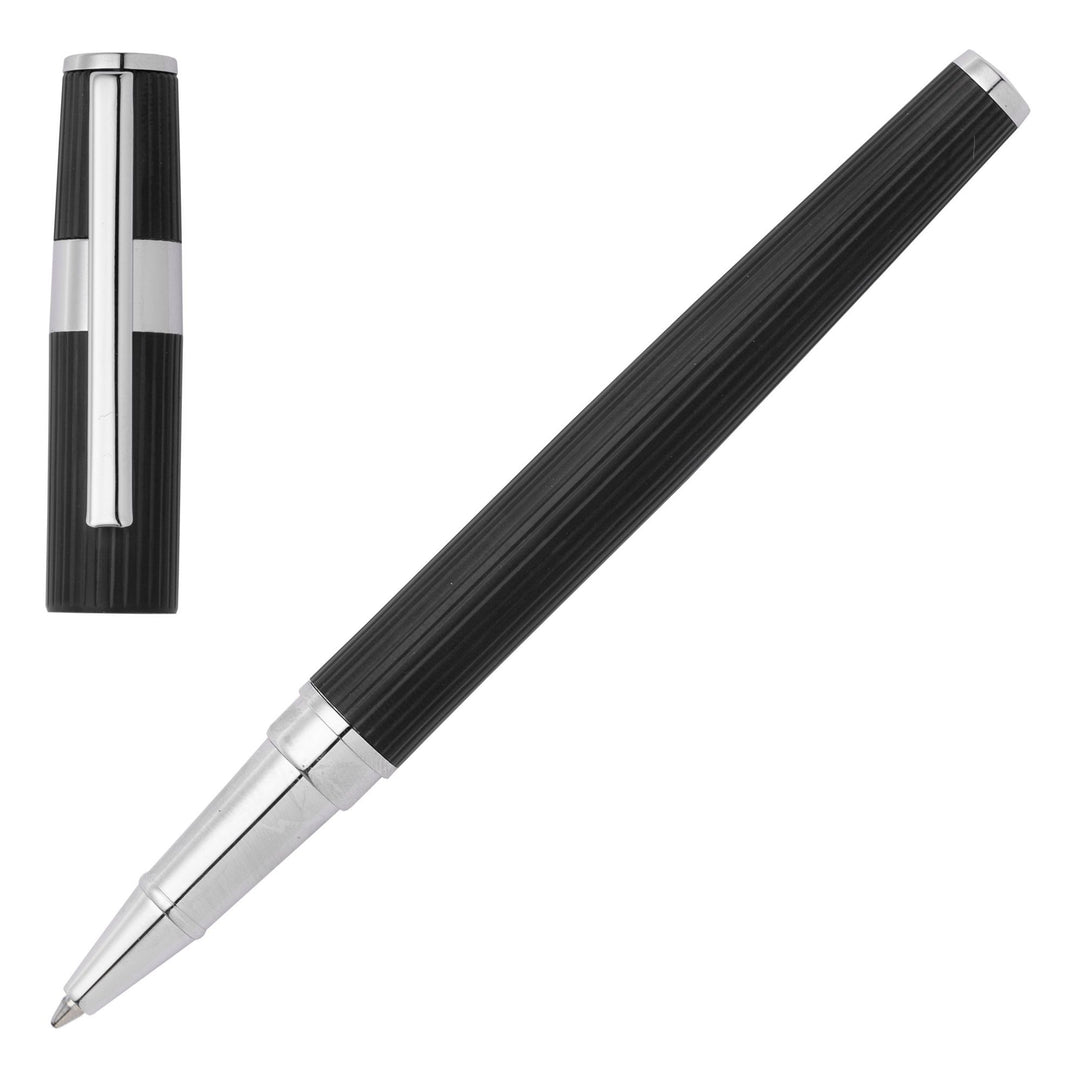 Hugo Boss Gear Pinstripe Ballpoint Pen Black / Chrome HSV2855A