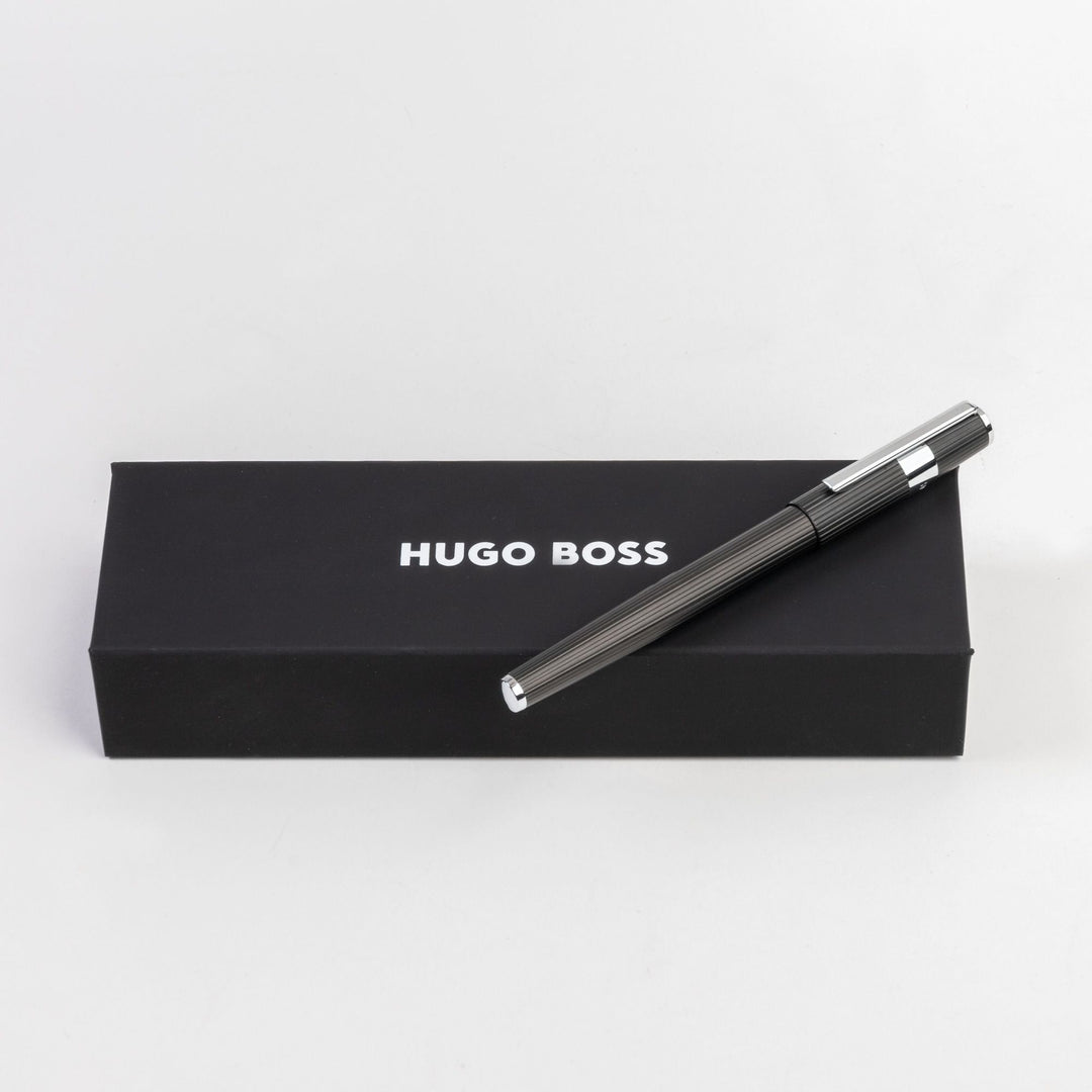 Hugo Boss Gear Pinstripe Ballpoint Pen Black / Chrome HSV2855A