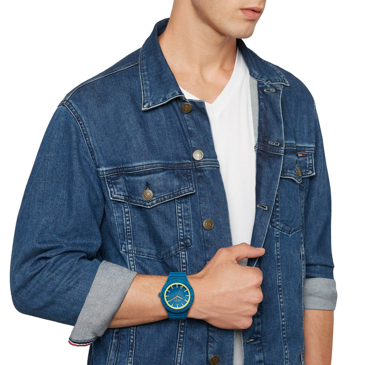Reloj Hip Hop colección Marine Blue X Man 42mm HWU1200