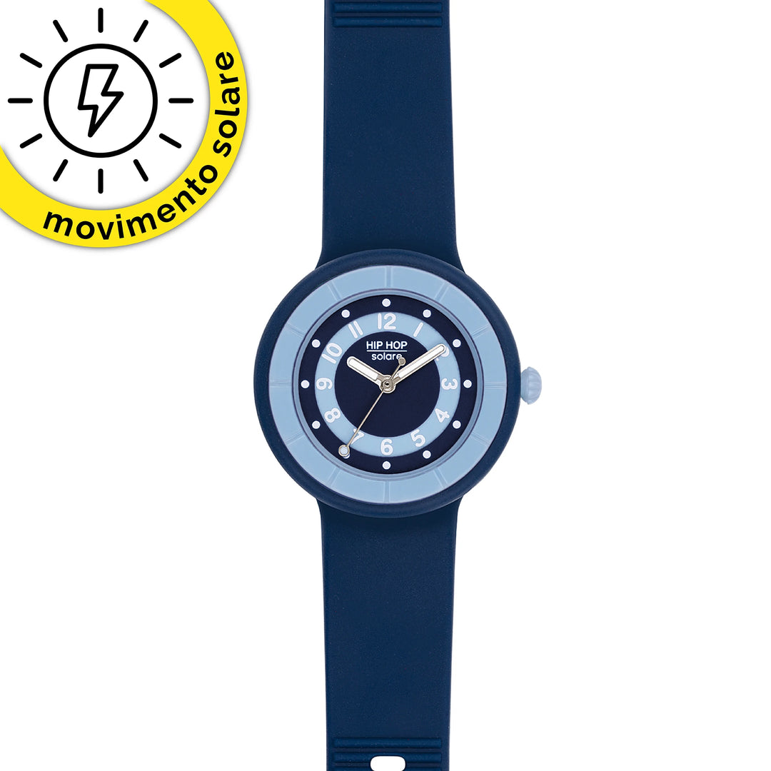 Hip Hop Electric Blue Hero.Dot Solar Collection 34mm HWU1209 Uhr