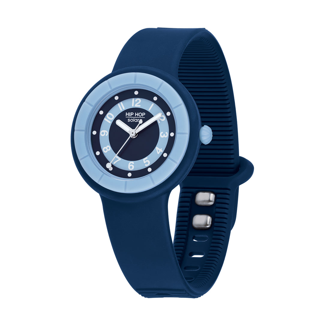 Hip Hop Electric Blue Hero.Dot Solar Collection 34mm HWU1209 Uhr