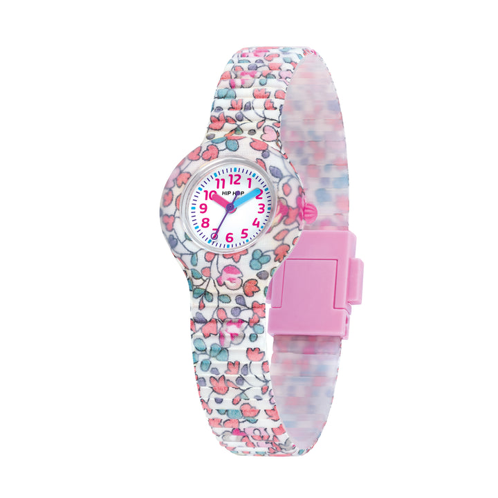 Reloj Hip Hop Flower Power Rosa 28mm HWU1269