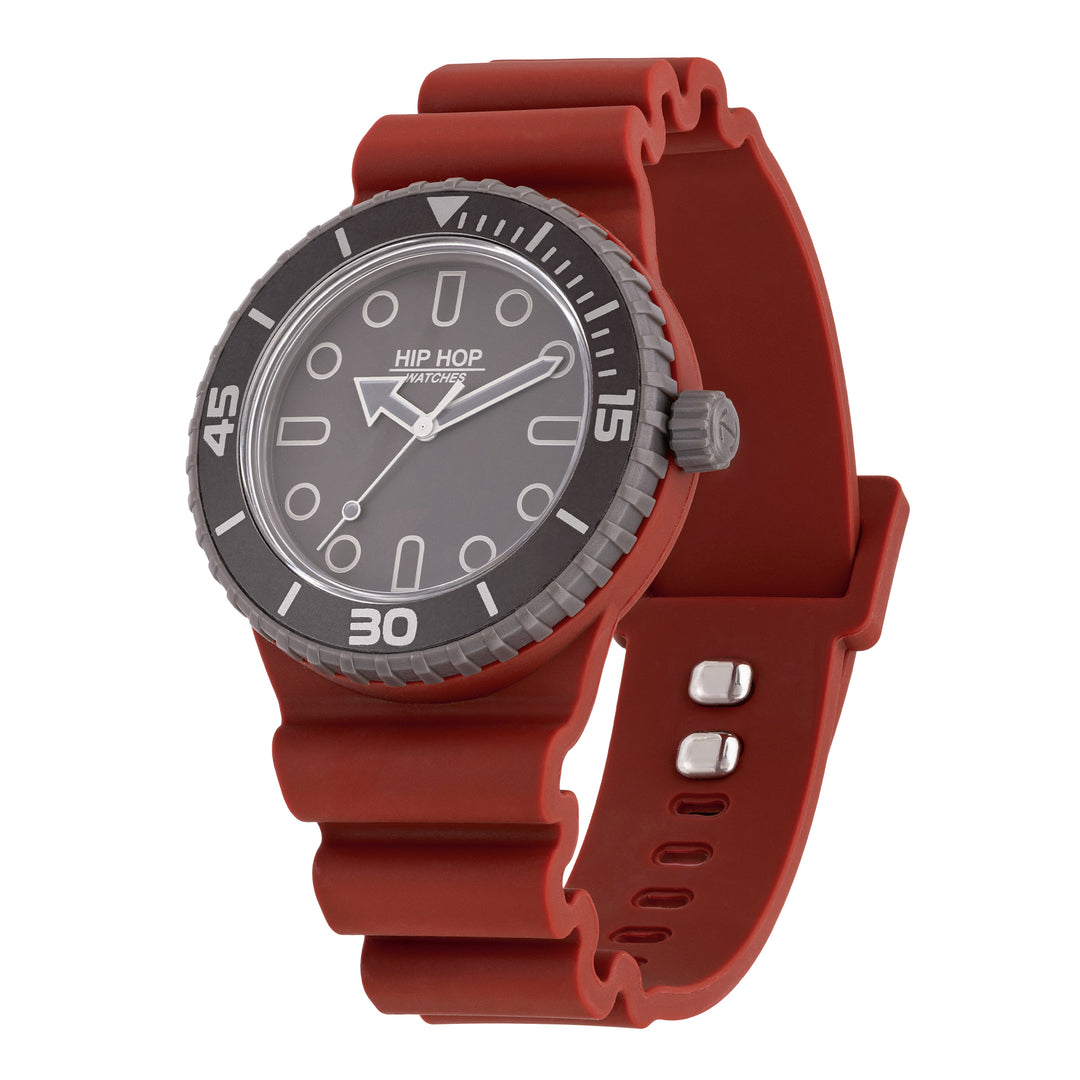 Montre Hip Hop BORDEAUX/GRIS Master collection 41mm HWU13334