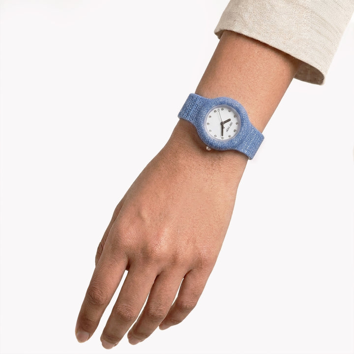 Reloj Hip Hop Blue Shimmer Crush 32mm HWU1337