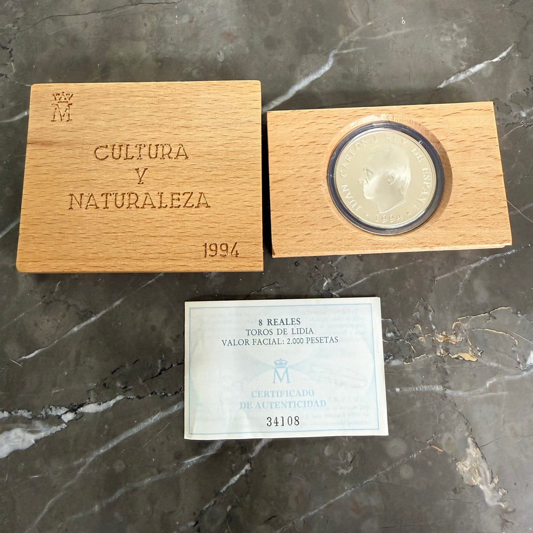 Pièce en argent 8 Reales Toros de Lidia Cultura y Naturaleza