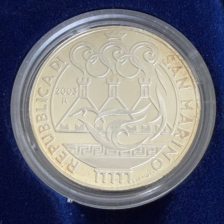 Monete in argento 5€ 10€ Repubblica di San Marino Olimpiade 2004