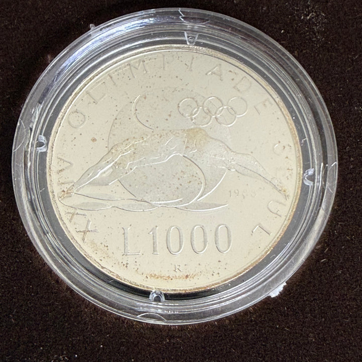 Monedas de plata República de San Marino XV Juegos Olímpicos de Invierno de Calgary y XXIV Juegos Olímpicos de Seúl 1988