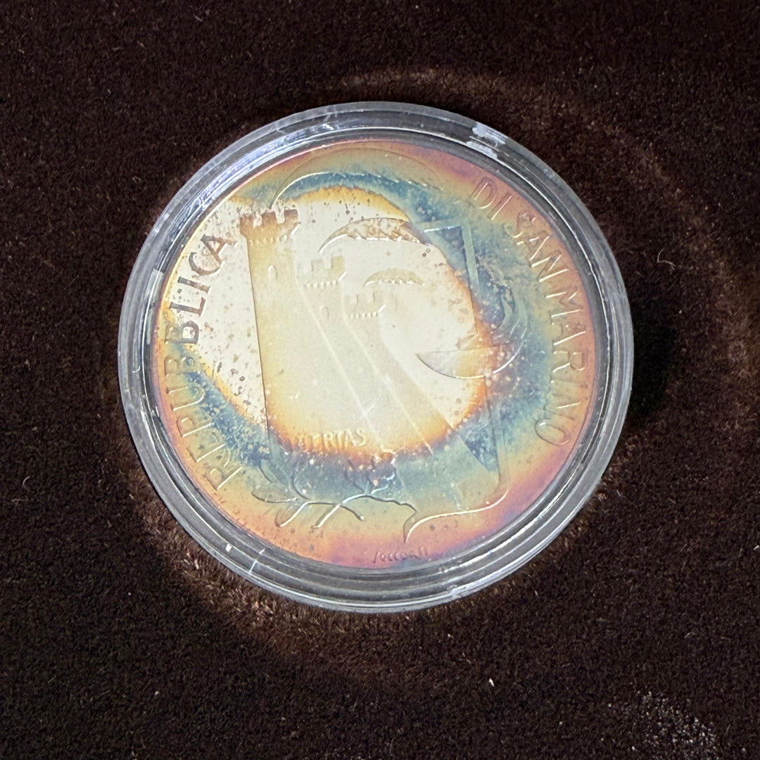 Monedas de plata República de San Marino XV Juegos Olímpicos de Invierno de Calgary y XXIV Juegos Olímpicos de Seúl 1988