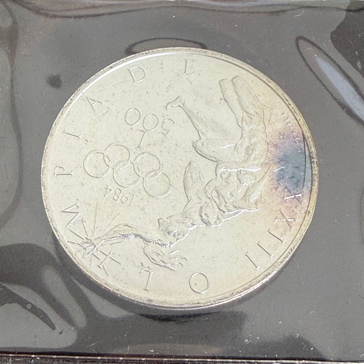 Monedas de plata 500 1000 Lire República de San Marino XXIII Juegos Olímpicos 1984