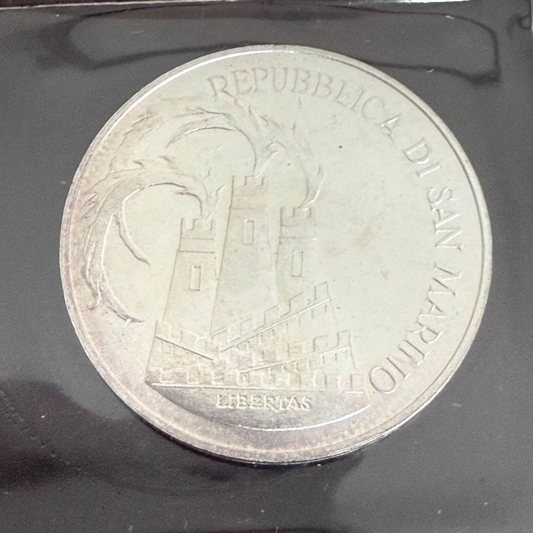 Monedas de plata 500 1000 Lire República de San Marino XXIII Juegos Olímpicos 1984